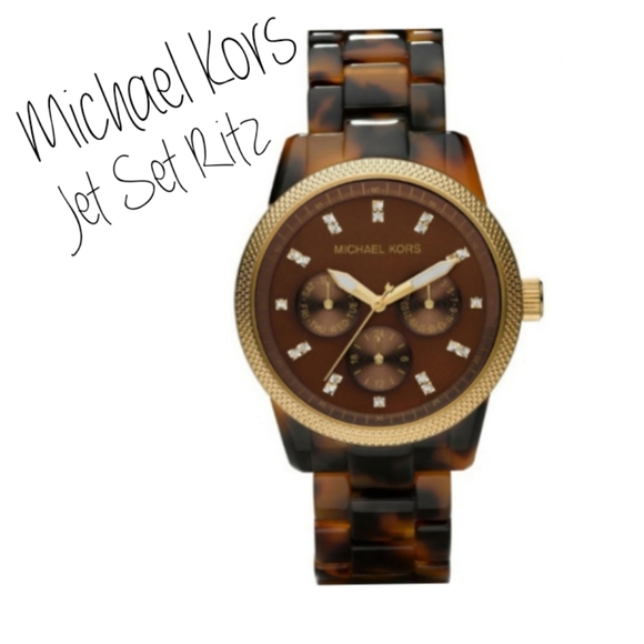 Michael Kors Accessories - Michael Kors Jet Set Ritz Watch 5038 Tortoise
